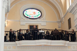 Coro Oficial de la Universidad de Málaga en la misa de Lunes Santo. Iglesia de San Agustín. Abril de 2014