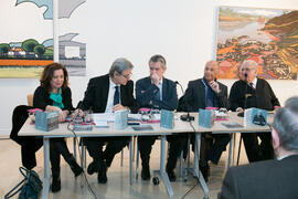 Mesa redonda. Exposición "Paisajes Andaluces" de Eugenio Chicano. Museo del Patrimonio Municipal. Febrero de 2017