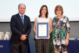 Entrega de distinciones en la gala del deporte de la Universidad de Málaga. Mayo de 2014