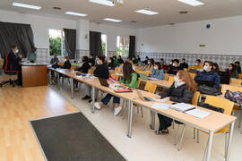 Aula de la Facultad de Derecho de la Universidad de Málaga. Campus de Teatinos. Octubre de 2020