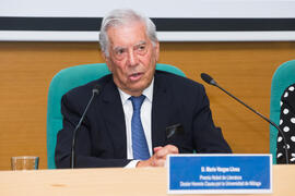 Mario Vargas Llosa. Curso "La ciudad como arquetipo. Literatura, historia y arte. Europa y América". Edificio del Rectorado. Septiembre de 2018