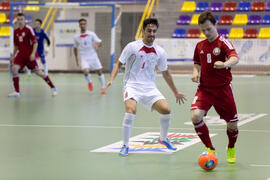 Partido Irán contra Bielorrusia. 14º Campeonato del Mundo Universitario de Fútbol Sala 2014 (FUTSAL). Antequera. Julio de 2014