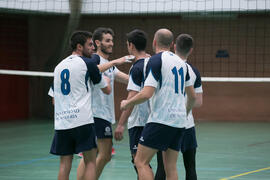 Partido UCAM - Universidad de Almería. Campeonato de España Universitario de Voleibol. Complejo Polideportivo Universitario. Abril de 2018