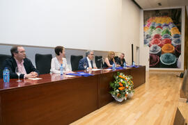 Mesa presidencial. Graduación y clausura del curso del Aula de Mayores de la Universidad de Málaga. Paraninfo. Junio de 2017