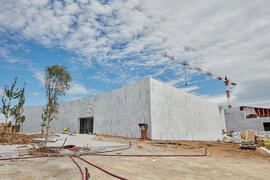 Obras del nuevo Pabellón de Gobierno. Campus de Teatinos. Abril de 2021
