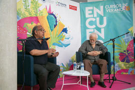 Encuentro con Manolo Sanlúcar. Cursos de Verano de la Universidad de Málaga. Vélez Málaga. Julio de 2018