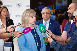 Intervención de Alicia Violeta Bohren en la inauguración de la exposición "Aguyjevete 2019. Muestra MBYA GUARANÍ". Edificio del Rectorado de la Universidad de Málaga. Junio de 2019