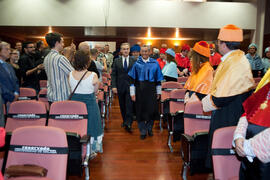 Investidura como Doctor "Honoris Causa" de Miguel Delibes de Castro por la Facultad de Ciencias de la Universidad de Málaga. Rectorado. Junio de 2014