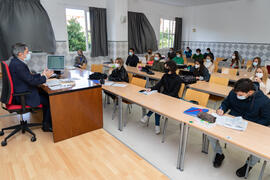 Aula de la Facultad de Derecho de la Universidad de Málaga. Campus de Teatinos. Octubre de 2020