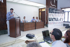 Intervención de Gaspar Garrote. Graduación del alumnado del CIE de la Universidad de Málaga. Centro Internacional de Español. Julio de 2015