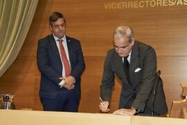 Toma de posesión de Antonio María Lara López como nuevo Subdelegado en materia de Coordinación de Servicios e Inspección de la Universidad de Málaga. Edificio del Rectorado. Abril de 2024