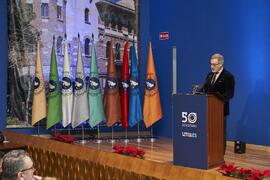 Intervención de Miguel Porras. Toma de posesión de nuevos catedráticos y profesores titulares de la Universidad de Málaga. Paraninfo. Diciembre de 2022