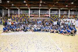 Foto de grupo tras la ceremonia de clausura del Campeonato Europeo Universitario de Balonmano. Antequera. Julio de 2017