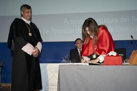 Toma de posesión de Elsa Marina Álvarez González como nueva Secretaria General de la Universidad de Málaga. Paraninfo. Marzo de 2024