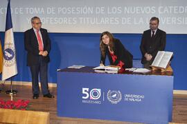 Toma de posesión de Paloma Gutiérrez Castillo como profesora titular del Área de Mecánica de Fluidos de la Universidad de Málaga. Paraninfo. Diciembre de 2022
