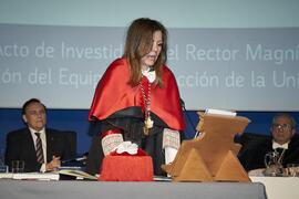 Toma de posesión de Elsa Marina Álvarez González como nueva Secretaria General de la Universidad de Málaga. Paraninfo. Marzo de 2024