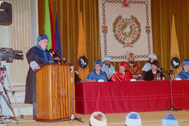 Investidura como Doctor "Honoris Causa" de D. Jacques-Louis Lions por la Universidad de Málaga. Teatro María Cristina. Enero de 1994