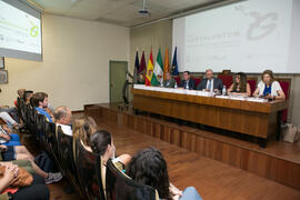 Mesa presidencial. Presentación de la memoria académica correspondiente al curso 2015/2016. Facultad de Ciencias Económicas y Empresariales. Junio de 2018