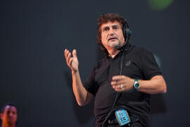 Carlos Durán. Ensayos para la Gala Inaugural de la XXIV edición de Fancine de la Universidad de Málaga. Teatro Cervantes. Noviembre de 2014