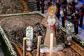 Imagen de María Santísima de la Esperanza en la Casa Hermandad de la Archicofradía del Paso y la Esperanza. Málaga. Marzo de 2021