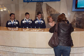 Entrega de acreditaciones y documentación. 3º Congreso Internacional de Actividad Físico-Deportiva para Mayores de la Universidad de Málaga. Palacio de Ferias y Congresos de Málaga. Marzo de 2009