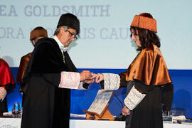 Investidura de Andrea Goldsmith como doctora "Honoris Causa" por la Escuela Técnica Superior de Ingeniería de Telecomunicación de la Universidad de Málaga. Paraninfo. Octubre de 2024