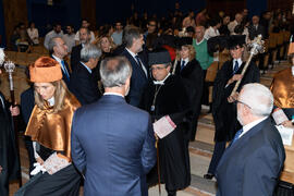 Comitiva previa a la investidura de Kazuyo Sejima como Doctora "Honoris Causa" por la Escuela de Arquitectura de la Universidad de Málaga. Paraninfo. Octubre de 2019