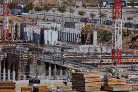 Obras de la nueva Facultad de Turismo. Campus de Teatinos. Febrero de 2022