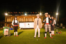 Actuación del trío humorístico. Inauguración del Campeonato Mundial Universitario de Golf. Antequera Golf. Junio de 2010