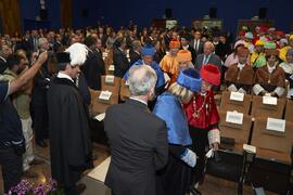 Comitiva previa a la Apertura del Curso Académico 2023/2024 de la Universidad de Málaga. Paraninfo. Septiembre de 2023