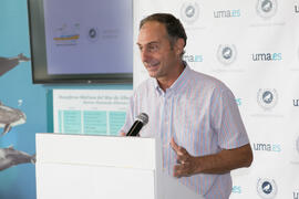 Juan Jesús Martín Jaime. Presentación del I curso de verano "Mares de Andalucía". Puerto de Málaga. Julio de 2018