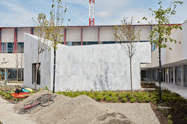 Obras del nuevo Pabellón de Gobierno. Campus de Teatinos. Abril de 2021