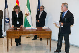 Toma de Posesión de Margarita Pérez Marín como Directora de Secretariado de Servicios e Institutos de Investigación de la Universidad de Málaga. Edificio del Rectorado.  Marzo de 2016