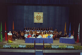 Investidura como Doctor "Honoris Causa" de D. Manuel Alcántara por la Universidad de Málaga. Teatro Cervantes. Noviembre de 2000