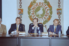Presentación de los planos de la ampliación del Campus de Teatinos. Julio de 1996. Málaga.