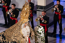 Imagen de María Santísima de la Esperanza en la Casa Hermandad de la Archicofradía del Paso y la Esperanza. Málaga. Marzo de 2021