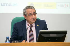 José Ángel Narváez. Acto inaugural de la jornada "Brexit y Gibraltar. Un reto con oportunidades conjuntas". Edificio del Rectorado. Febrero de 2017