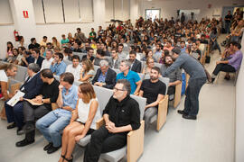 Asistentes. Conferencia inaugural del curso 2015-2016 de la Escuela Técnica Superior de Arquitectura de la Universidad de Málaga. Campus de El Ejido. Octubre de 2015