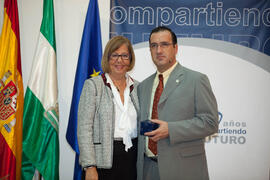 Málaga. Homenaje al personal que cumple 25 años de servicio en la Universidad de Málaga, y personal jubilado. Paraninfo. Octubre de 2012.