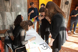 Entrega de acreditaciones. V Foro Arquia/Próxima 2016: Futuro Imperfecto. Paraninfo. Octubre de 2016