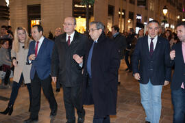 Inauguración de la exposición "La Universidad de Málaga del Siglo XXI".  Calle Larios. Enero de 2017
