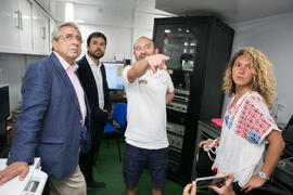 Visita al buque de investigación UCADIZ. Presentación del I curso de verano "Mares de Andalucía". Puerto de Málaga. Julio de 2018