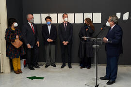 Intervención de José Ángel Narváez. Inauguración de la exposición "Why not Korea?". Edificio del Rectorado de la Universidad de Málaga. Enero de 2022