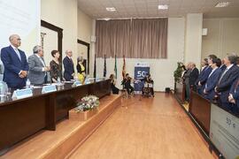 Mesa presidencial. Celebración del 50 Aniversario de la Facultad de Medicina de la Universidad de Málaga. Facultad de Medicina. Octubre de 2022