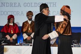 Investidura de Andrea Goldsmith como doctora "Honoris Causa" por la Escuela Técnica Superior de Ingeniería de Telecomunicación de la Universidad de Málaga. Paraninfo. Octubre de 2024
