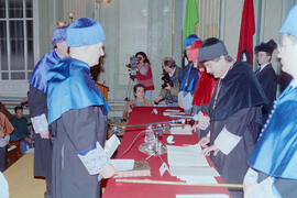 Investidura como Doctor "Honoris Causa" de D. Jacques-Louis Lions por la Universidad de Málaga. Teatro María Cristina. Enero de 1994