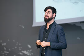 Conferencia "Dialogando" con Manu Sánchez. Complejo de Estudios Sociales y Comercio. Enero de 2018