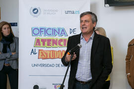 José Francisco Murillo en la inauguración de la Oficina de Atención al Estudiante de la Universidad de Málaga. Aulario Rosa de Gálvez. Abril de 2018