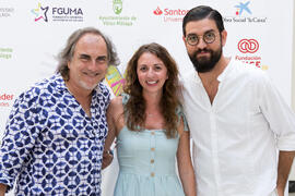 Manu Sánchez, Selu García Cossío y Ángela Jiménez. Curso "30 años de Carnaval de Cádiz, máximo exponente del humor crítico" . Cursos de Verano de la Universidad de Málaga. Vélez-Málaga. Julio de 2019