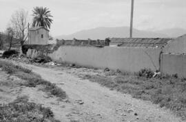 Destrozos tras un incencio de la fábrica Ricote en Campanillas. Málaga. Abril de 1963